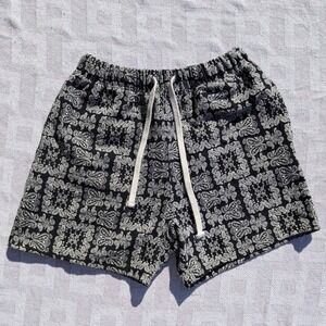 Pacsun Paisley Print Elastic Waist Drawstring Shorts Men's Size Large